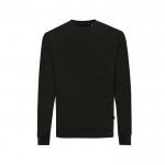 Sweatshirt van 340 g/m2 ecokatoen, ronde hals Iqoniq Zion kleur zwart