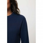 Sweatshirt van 340 g/m2 ecokatoen, ronde hals Iqoniq Zion kleur marineblauw