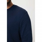 Sweatshirt van 340 g/m2 ecokatoen, ronde hals Iqoniq Zion kleur marineblauw