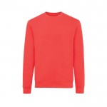 Sweatshirt van 340 g/m2 ecokatoen, ronde hals Iqoniq Zion kleur rood