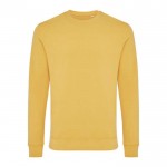 Sweatshirt van 340 g/m2 ecokatoen, ronde hals Iqoniq Zion kleur geel