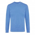 Eco-katoen gemêleerd sweatshirt Iqoniq Denali 340 g/m2 kleur gemarmerd blauw