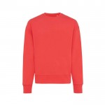 Oversized sweatshirt van ecokatoen 340 g/m2 Iqoniq Kruger kleur rood