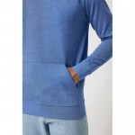 Zachte sweatshirt van ecokatoen 340 g/m2 Iqoniq Torres kleur gemarmerd blauw