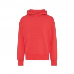 Relaxed fit sweatshirt van eco-katoen 340 g/m2 Iqoniq Yoho kleur rood