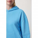 Relaxed fit sweatshirt van eco-katoen 340 g/m2 Iqoniq Yoho kleur cyaan blauw