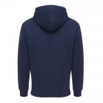 Eco-katoen sweatshirt met rits Iqoniq Abisco 340 g/m2 kleur marineblauw tweede weergave