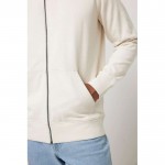 Eco-katoen sweatshirt met rits Iqoniq Abisco 340 g/m2 kleur naturel