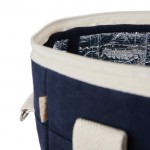 Koeler van gerecycled katoen met schouderband en handgrepen kleur marineblauw vijfde weergave
