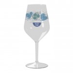Elegant wijnglas (tritan) met inhoud van 470ml kleur doorzichtig met logo