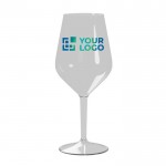 Elegant wijnglas (tritan) met inhoud van 470ml weergave met jouw bedrukking