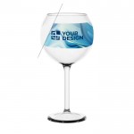 Elegant glas (tritan) voor wijn of gin-tonic, 650ml weergave met jouw bedrukking