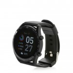 Ronde eco smartwatch met diverse functies weergave met jouw bedrukking