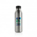 BPA-vrije thermische drinkfles met logo en draaglus weergave met jouw bedrukking