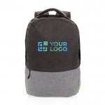 Duo color rpet laptop rugzakken met logo weergave met jouw bedrukking