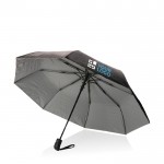 Tweekleurige opvouwbare paraplu weergave met jouw bedrukking