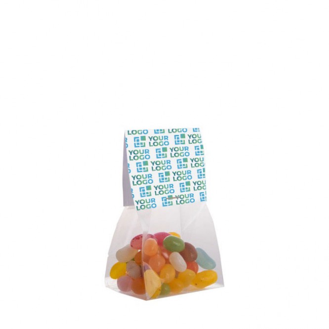 Jelly Beans assortimentszakje met bedrukking 50g kleur doorzichtig hoofdweergave
