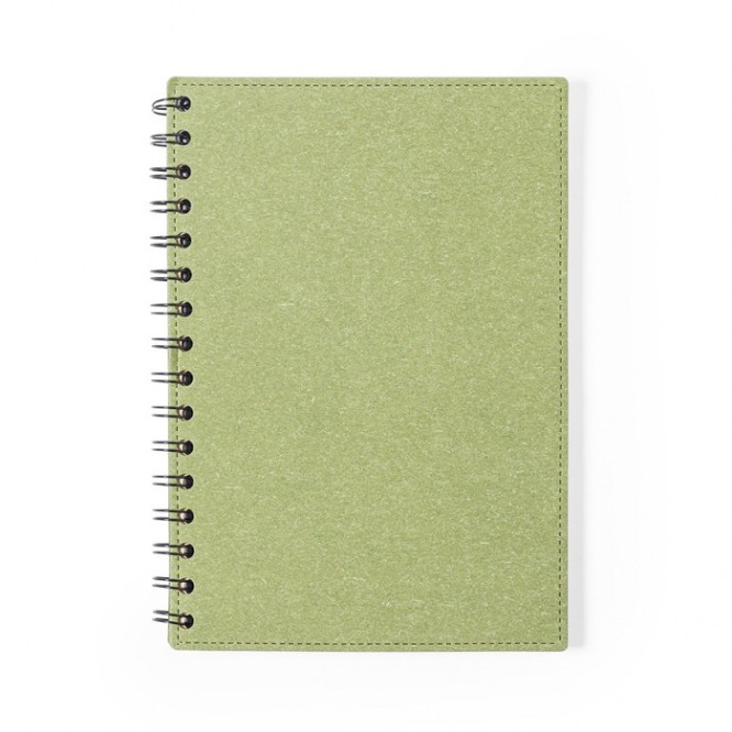Bedrukt notitieboek van gerecycled karton