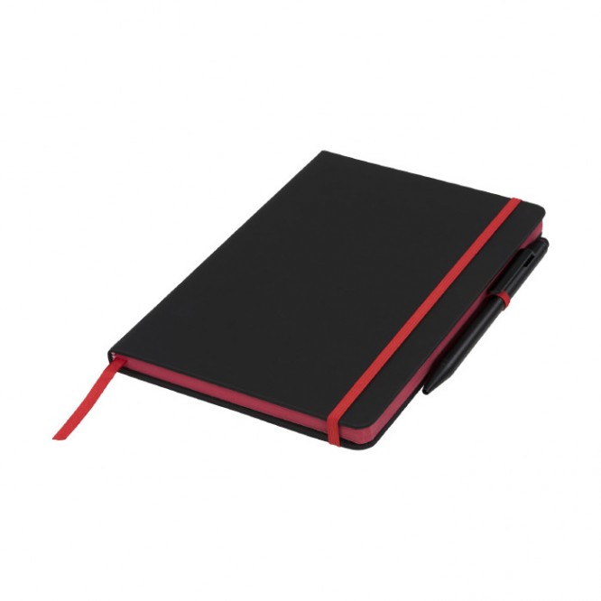 Promotie notitieboekje met kleur details kleur rood