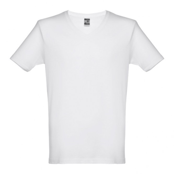 Goedkope katoenen T-shirts met logo in de kleur wit