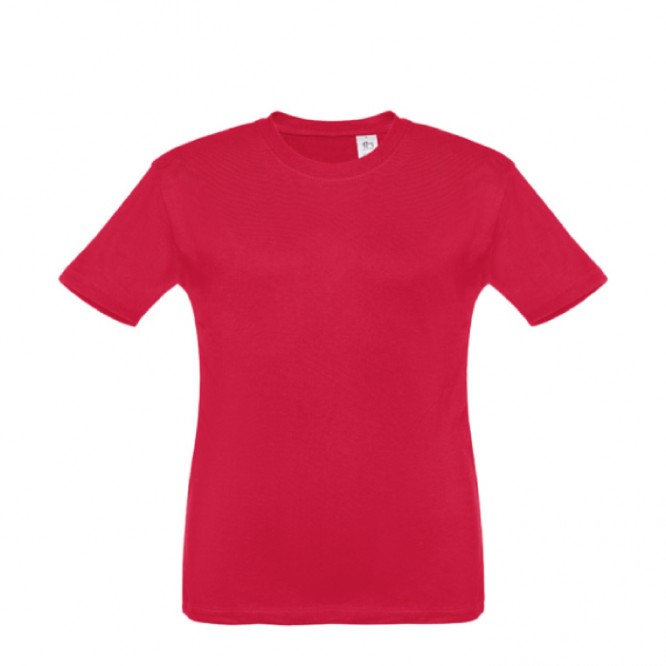 Reclame T-shirt met opdruk voor kinderen in de kleur rood