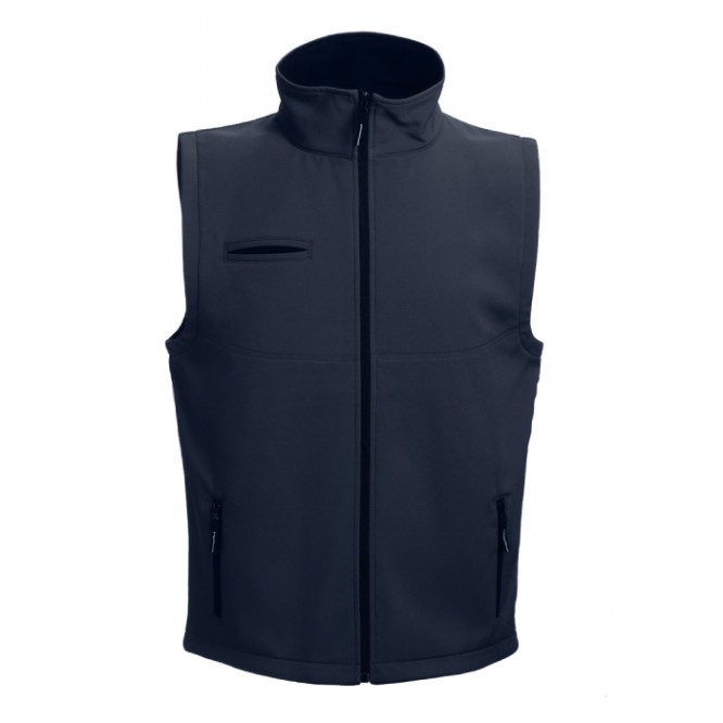 Softshell reclame jas met opdruk, 280 g/m2 in de kleur marineblauw