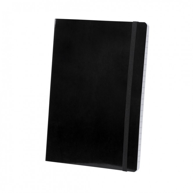 Notitieboekjes met glimmende, kartonnen kaft kleur zwart