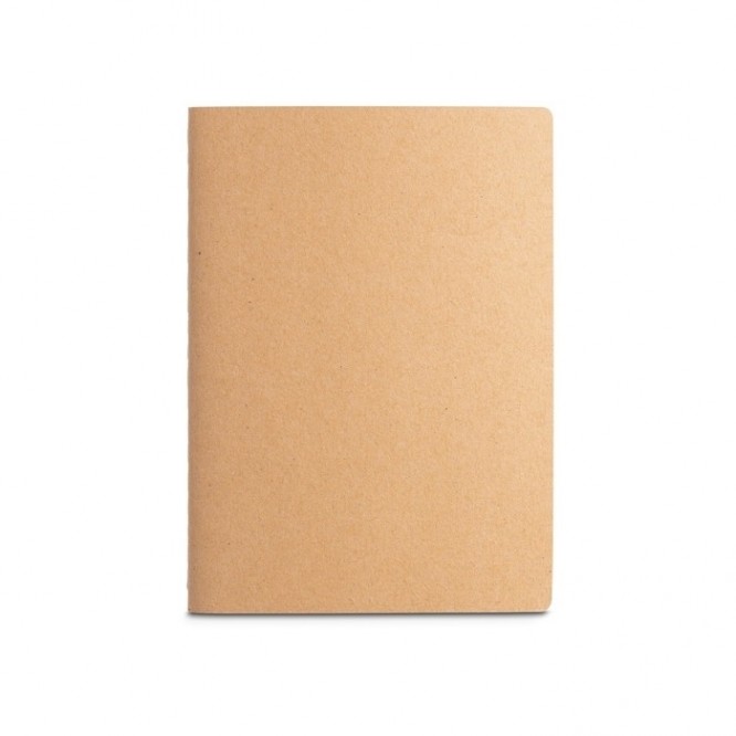 A4 notitieboek met logo en kartonnen kaft kleur naturel
