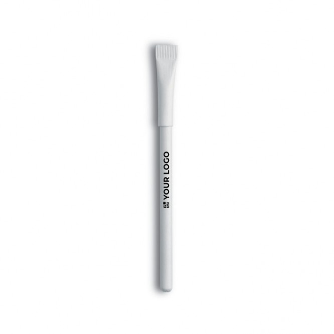 Elegante papieren pen voor bedrijven kleur wit