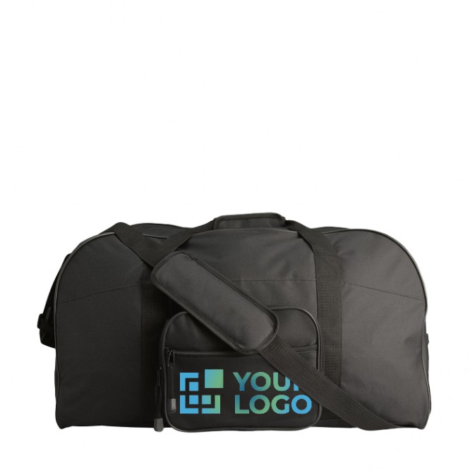 Sporttas bedrukt met opdruk voor reclame kleur zwart