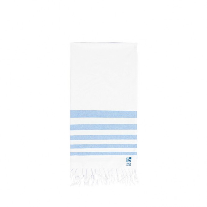 Tweekleurige omslag handdoek van katoen
