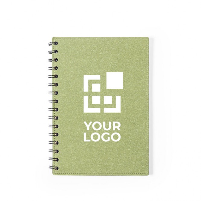 A5 notitieboekje bedrukken van gerecycled karton kleur groen