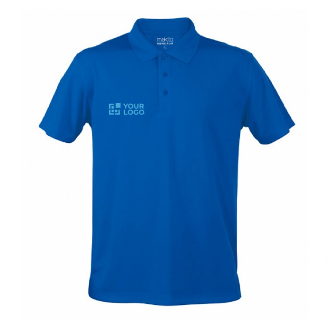 Technische polyester poloshirts met logo in de kleur blauw