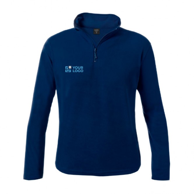 Fleece sweaters met logo, 155 g/m2 in de kleur marineblauw