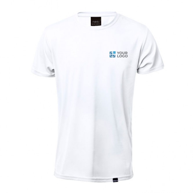 Sportieve sublimatie T-shirts, 135 g/m2 RPET in de kleur wit