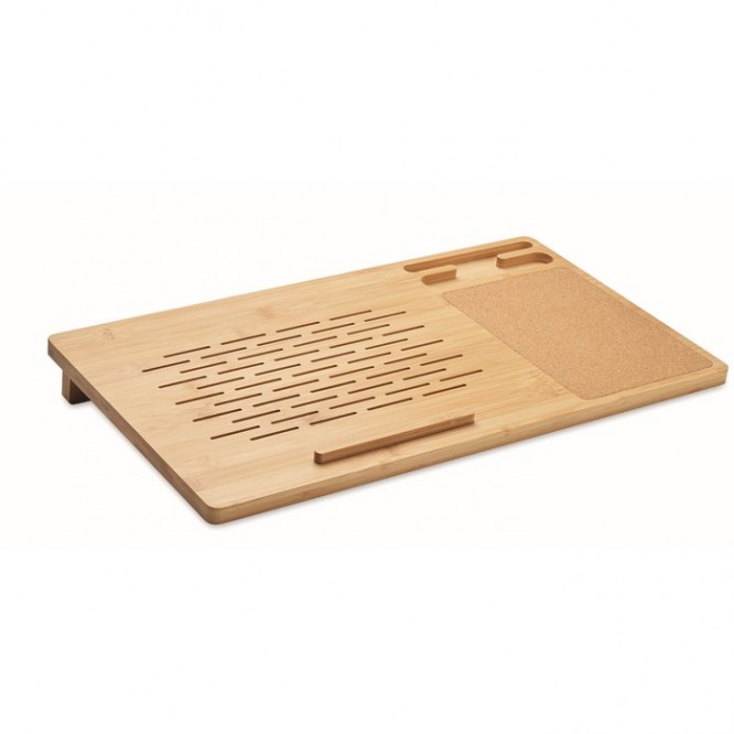 Bamboe laptopstandaard met ventilatie