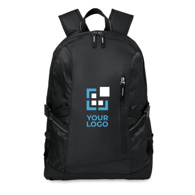 Moderne promotionele laptop rugzak kleur zwart