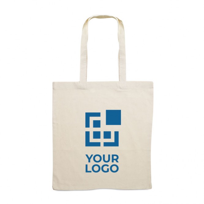Katoenen tas bedrukt met jouw logo weergave met jouw bedrukking