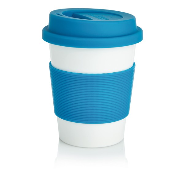 Duurzame koffiebekers bedrukken met logo kleur blauw