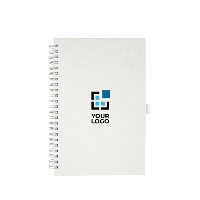Notitieboek met logo van gerecycled karton