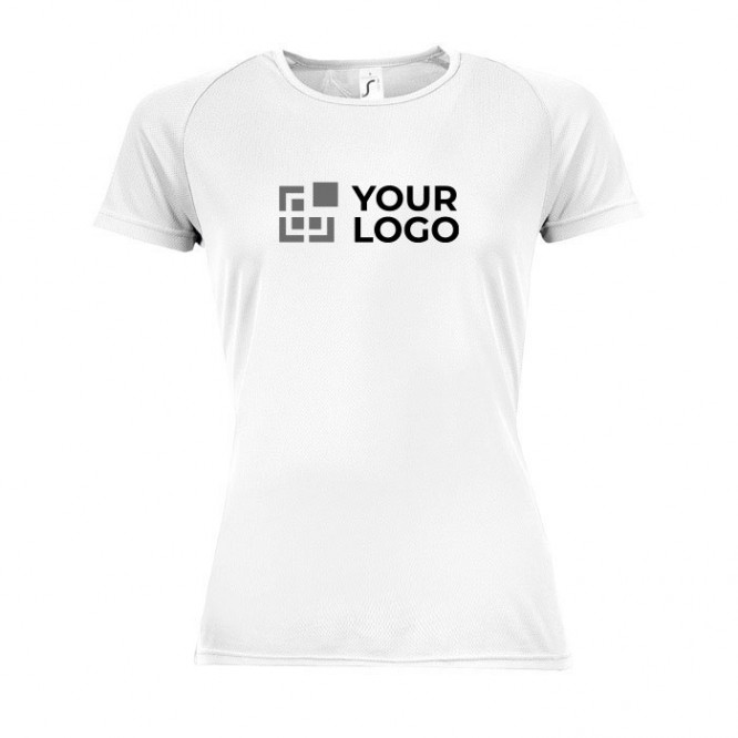 Sportshirts voor vrouwen, 140 g/m2 weergave met jouw bedrukking