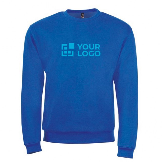 Heerlijk zachte sweatshirts met logo, 260 g/m2 in de kleur koningsblauw