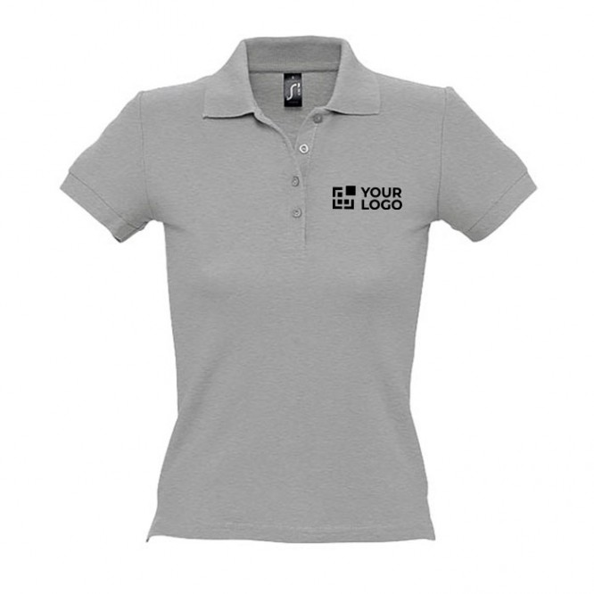Dames polo shirt met logo weergave met jouw bedrukking