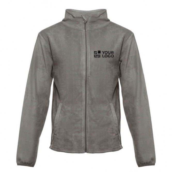 Fleece sweaters met logo, 260 g/m2 in de kleur grijs