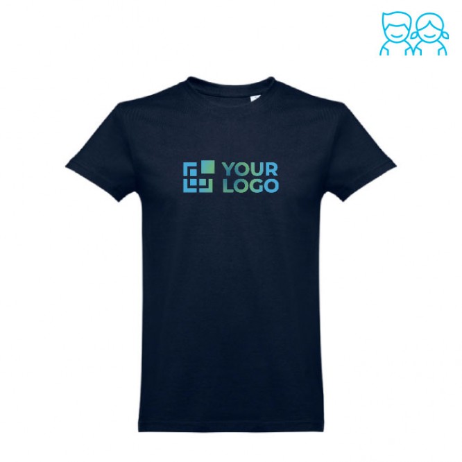 Katoenen kinder T-shirts met opdruk, 190 g/m2 in de kleur marineblauw