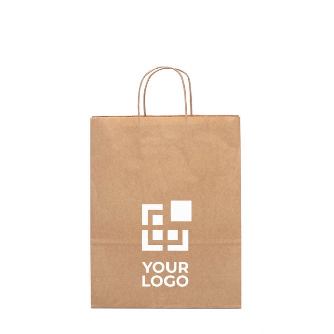 Medium papieren tas met logo voor reclame weergave met jouw bedrukking