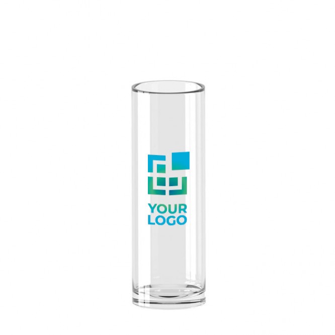 Licht BPA-vrij glas van 230ml  kleur doorzichtig met logo