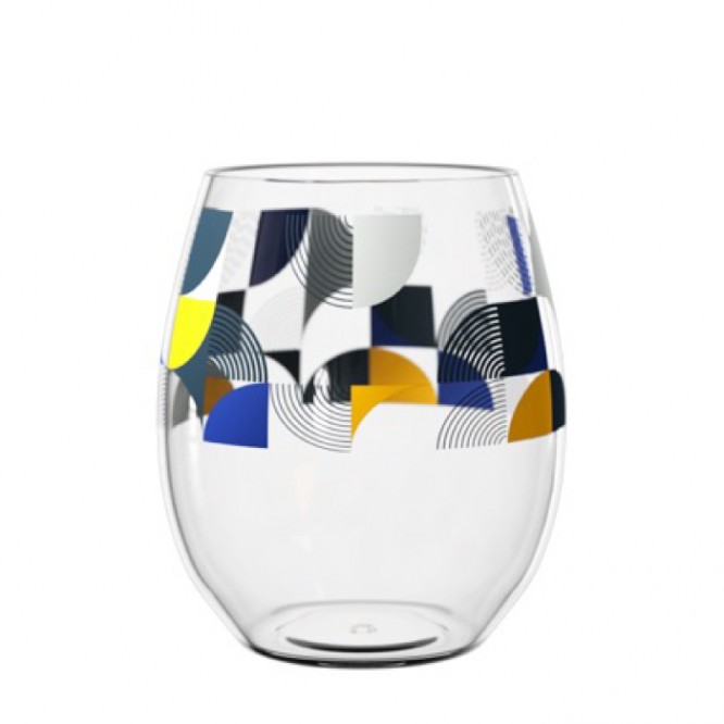 BPA-vrije, elegante Tritan glas van 400ml  kleur doorzichtig met logo
