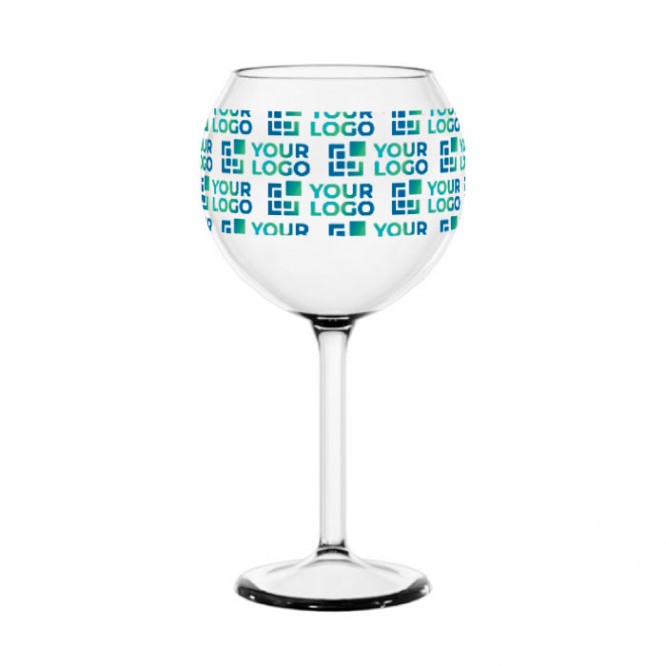 Elegant glas (tritan) voor wijn of gin-tonic, 650ml kleur doorzichtig met logo