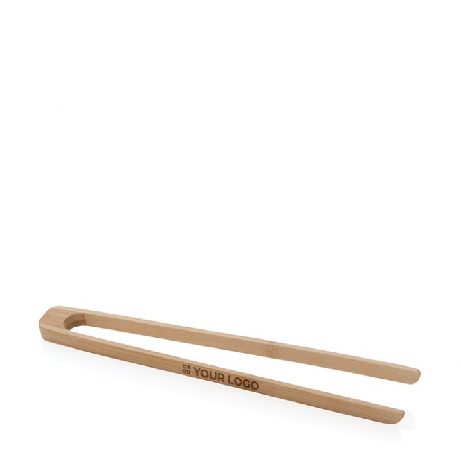 Bamboe serveertang als reclame item